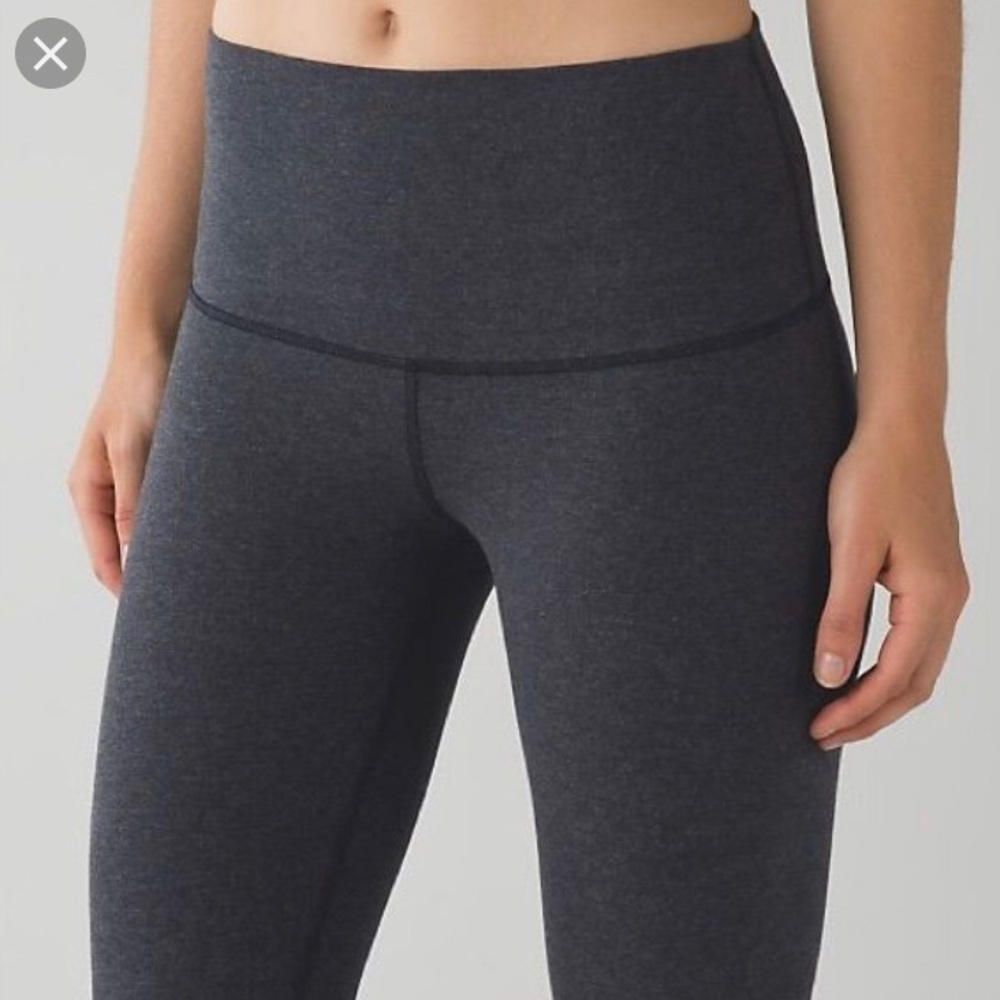 Lululemon Grey Cotton Wunder Under Leggings